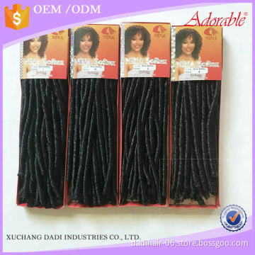 Hot sale NINA softex locs faux crochet braids,fire retardant fiber material locs soft dreads braids for american